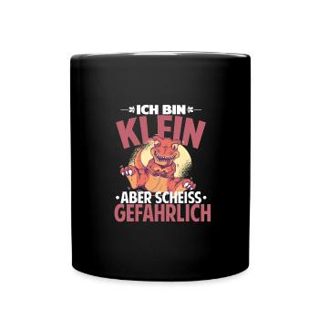 Je suis petit mais merde dinosaure dangereux - Mug uni - noir - Devant