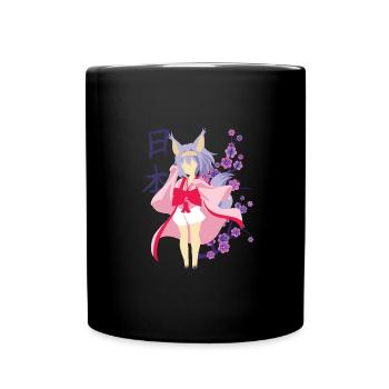 Anime cat girl kawaii girl japanese anime - Full Colour Mug - black - Front