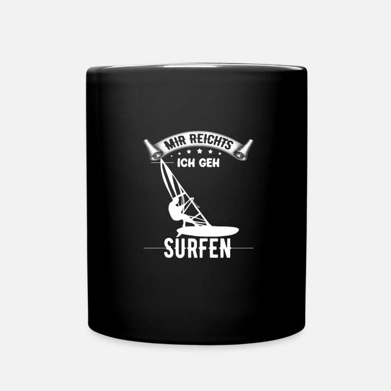 Mir reichts ich geh Surfen Windsurfen - Tasse einfarbig - Schwarz