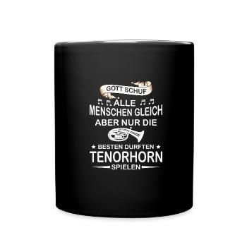Tenorhorn Blasmusik Tenorhornisten Orchester - Tasse einfarbig - Schwarz - Vorne
