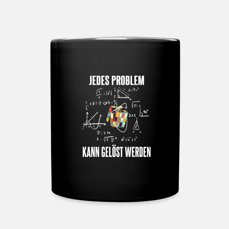 Cube Würfel Mathematiker - Tasse einfarbig - Schwarz