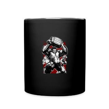 Gib dem Affen Bananen Videospiele Gaming Parodie - Tasse einfarbig - Schwarz - Vorne