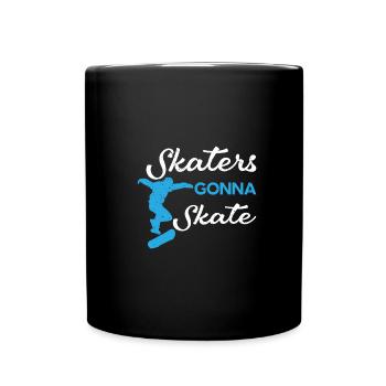 Skateboarder Skateboard - Tasse einfarbig - Schwarz - Vorne