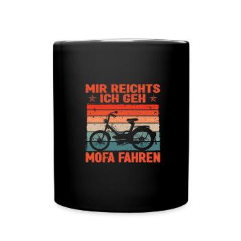 Moped Moped Scooter Mokick Two-wheeler Moped Scooter - Full Colour Mug - black - Front