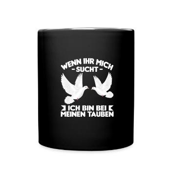 Taubenschlag Brieftaube Taube Tauben - Tasse einfarbig - Schwarz - Vorne