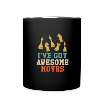 Schach Schachspiel Schachspieler Schachbrett - Tasse einfarbig - Schwarz - Vorne