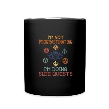 Pen and Paper Role-Playing Game Board Game Fantasy Rpg - Full Colour Mug - black - Front