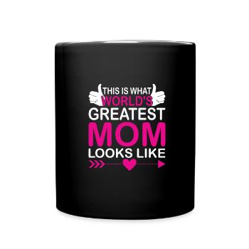 Mutter Muttertag Spruch Mom Mama Spruch - Tasse einfarbig - Schwarz - Vorne
