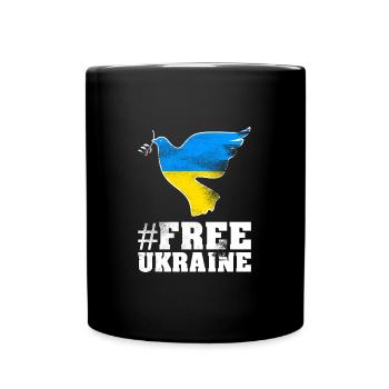 Ukraine - Tasse einfarbig - Schwarz - Vorne