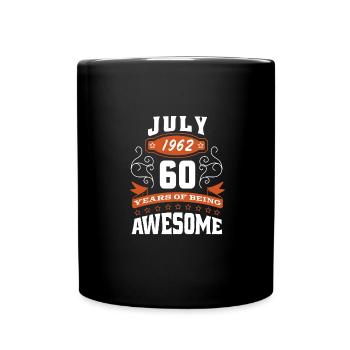 Juillet 1962 - cadeau du 60e anniversaire. Génial. - Mug uni - noir - Devant