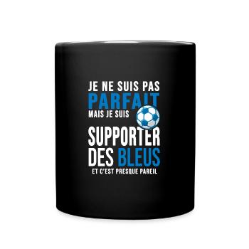football supporter les bleus equipe de France foot - Mug uni - noir - Devant