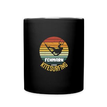 Fehmarn Kitesurfing Water Sports Design - Full Colour Mug - black - Front