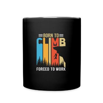 Climbing Mountaineering Climbers Mountain Mountains Hiking - Full Colour Mug - black - Front