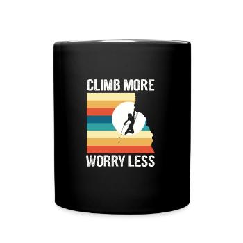 Climbing Mountaineering Climbers Mountain Mountains Hiking - Full Colour Mug - black - Front