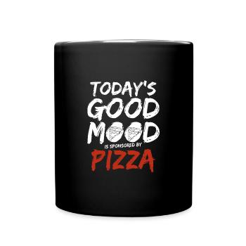 Today's Good Mood Sponsored By pizza Funny Pizza - Mug uni - noir - Devant