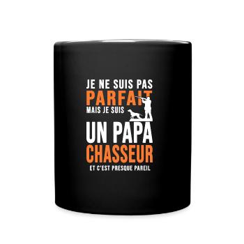 Papa Chasseur parfait cadeau cool papa chasse - Mug uni - noir - Devant