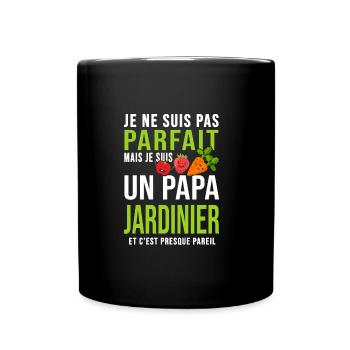 papa jardinier pas parfait papa jardinier jardin - Mug uni - noir - Devant