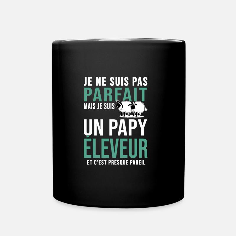 papy pas parfait grand père éleveur brebis mouton - Mug uni - noir