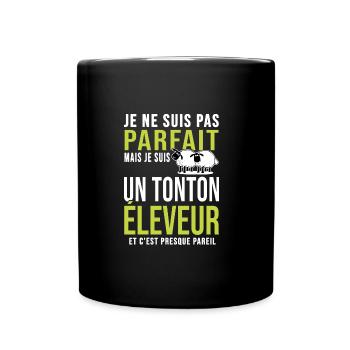 pas parfait tonton oncle éleveur brebis mouton - Mug uni - noir - Devant