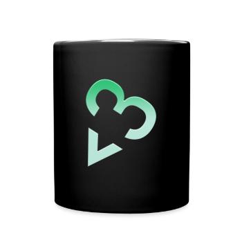 herz - Tasse einfarbig - Schwarz - Vorne