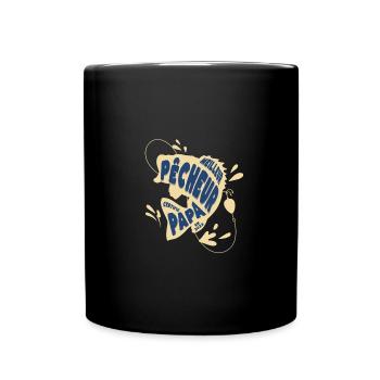 Meilleur pêcheur certifié papa en 2023 t-shirt - Mug uni - noir - Devant
