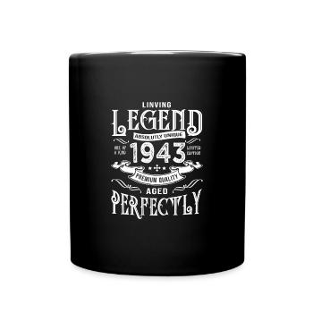 1943 anniversaire vintage né en 1943 - Mug uni - noir - Devant