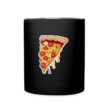 Pizza - Mug uni - noir - Devant