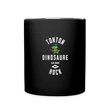 Tonton Dinosaure le roi du rock musicien t-shirt - Mug uni - noir - Devant