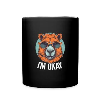 Capybara Drôles de capybaras - Mug uni - noir - Devant