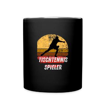 Tischtennisspieler - Tasse einfarbig - Schwarz - Vorne