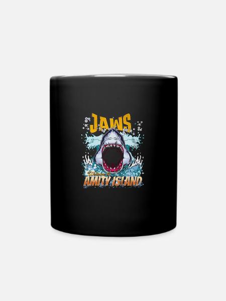 Willkommen auf der Insel Amity - Tasse einfarbig - Schwarz