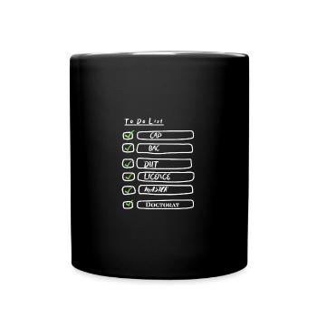 To Do List études - Mug uni - noir - Devant