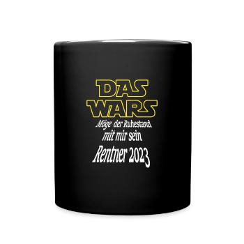 Rentner 2023 - Tasse einfarbig - Schwarz - Vorne