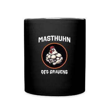 Masthuhn des Grauens Bodybuilding Meme - Tasse einfarbig - Schwarz - Vorne