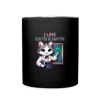 I love Cats & Maths - Mug uni - noir - Devant