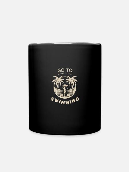 Swimming Wife - Tasse einfarbig - Schwarz
