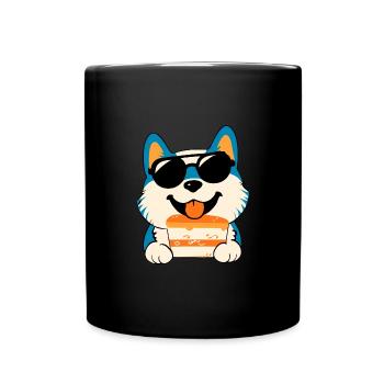 Cool Dog - Tasse einfarbig - Schwarz - Vorne