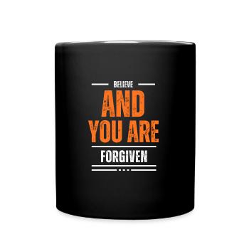 "Believe" - Tasse einfarbig - Schwarz - Vorne