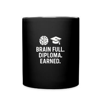 Graduation Diploma College Graduate Funny Quote - Full Colour Mug - black - Front