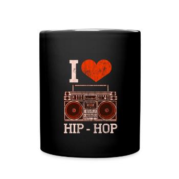 Hip Hop - Tasse einfarbig - Schwarz - Vorne
