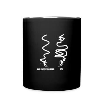 Ski ski ski skieur idée cadeau - Mug uni - noir - Devant