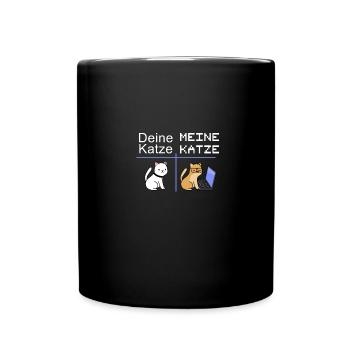 Nerd Informatiker mit Katze Geschenk IT Katzen - Tasse einfarbig - Schwarz - Vorne