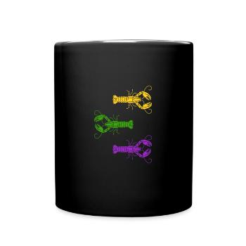 Mardi Gras Crawfish Jester hat Bead Tee New - Full Colour Mug - black - Front