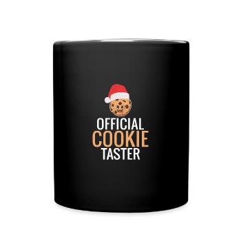 Funny Santa Official Cookie Taster Family - Tasse einfarbig - Schwarz - Vorne