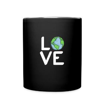 Love World Science Earth Day 2021 - Tasse einfarbig - Schwarz - Vorne