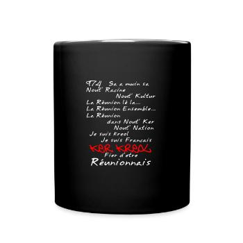 Kosement kreol - 974 La Réunion - Mug uni - noir - Devant
