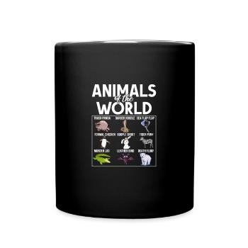 Animals Of The World Funny Animals - Full Colour Mug - black - Front