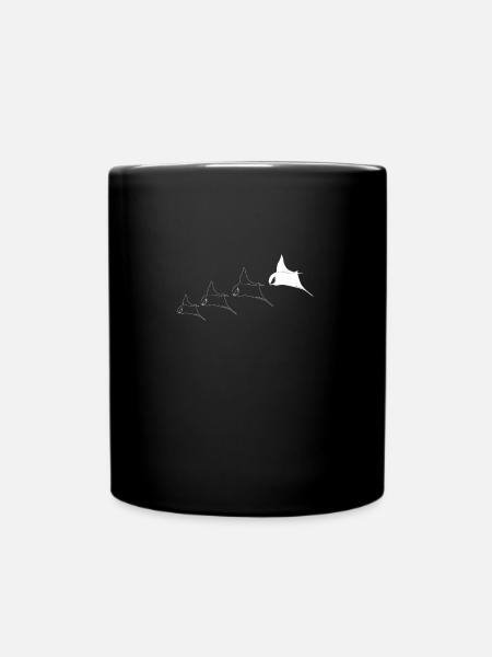 Manta Ray Animal Sea Rays Stingray Eagle Rays - Full Colour Mug - black