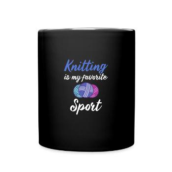 Knitting Is My Favorite Sport Knitters Funny - Mug uni - noir - Devant