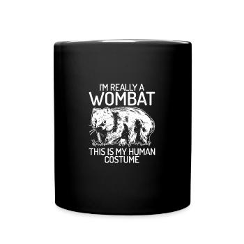Ich bin wirklich ein wombat lustiges liebt wombat - Tasse einfarbig - Schwarz - Vorne